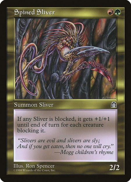 Spined Sliver - Stronghold Magic: The Gathering trading card