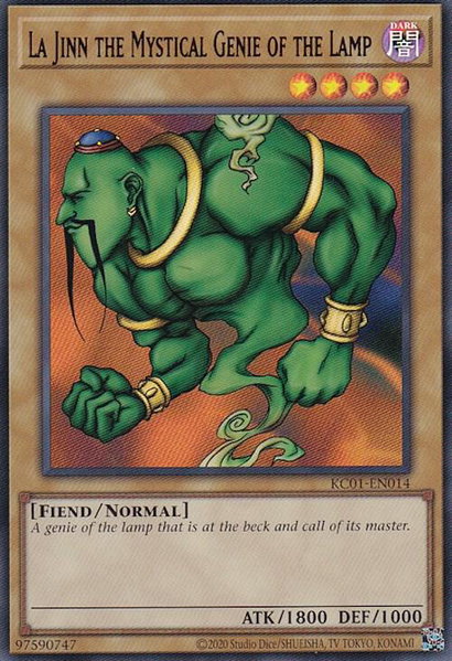 La Jinn the Mystical Genie of the Lamp trading card from 25th Anniversary Ultimate Kaiba Set La Jinn the Mystical Genie of the Lamp - 25th Anniversary Ultimate Kaiba Set YuGiOh trading card