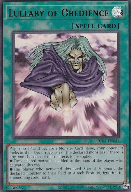 Lullaby of Obedience trading card from 25th Anniversary Ultimate Kaiba Set Lullaby of Obedience - 25th Anniversary Ultimate Kaiba Set YuGiOh trading card