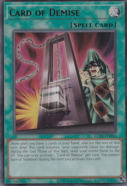 Card of Demise trading card from 25th Anniversary Ultimate Kaiba Set Card of Demise - 25th Anniversary Ultimate Kaiba Set YuGiOh trading card