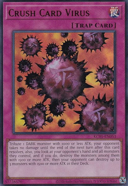 Crush Card Virus trading card from 25th Anniversary Ultimate Kaiba Set Crush Card Virus - 25th Anniversary Ultimate Kaiba Set YuGiOh trading card