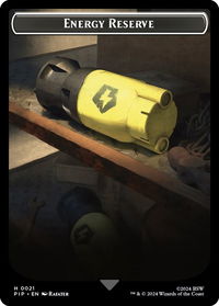 Energy Reserve // Wasteland Survival Guide Double-Sided Token - Universes Beyond: Fallout (PIP) #21 // 20 - Token Magic: The Gathering Trading Card