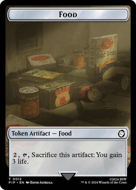 Food (0012) // Copy Double-Sided Token - Universes Beyond: Fallout Magic: The Gathering trading card