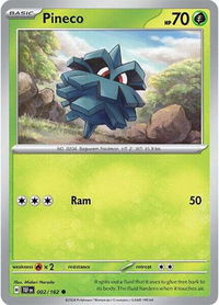 Pineco - SV05: Temporal Forces (TEF) #002/162 - Common Pokémon Trading Card