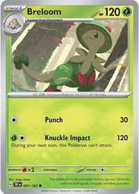 Breloom - SV05: Temporal Forces (TEF) #007/162 - Common Pokémon Trading Card