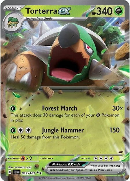 Torterra ex - 012/162 - SV05: Temporal Forces Pokémon trading card