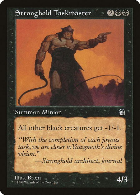 Stronghold Taskmaster trading card from Stronghold Stronghold Taskmaster - Stronghold Magic: The Gathering trading card