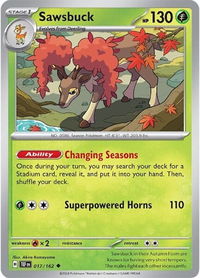 Sawsbuck - 017/162 - SV05: Temporal Forces (TEF) #017/162 - Uncommon Pokémon Trading Card