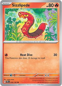 Sizzlipede - SV05: Temporal Forces (TEF) #036/162 - Common Pokémon Trading Card