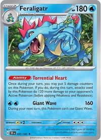 Feraligatr - SV05: Temporal Forces (TEF) #041/162 - Rare Pokémon Trading Card