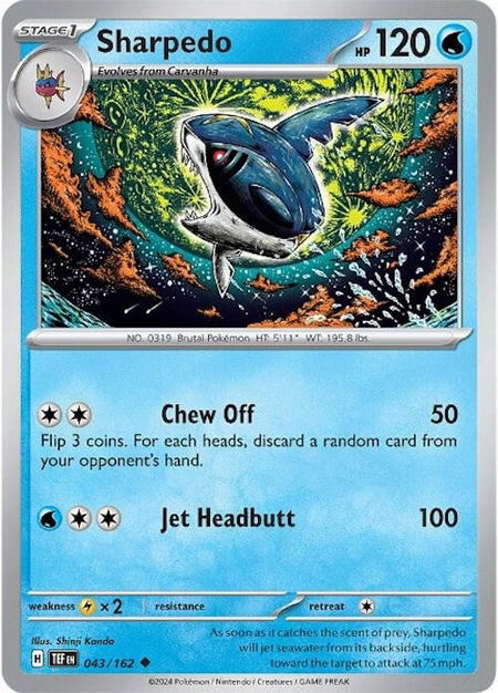 Sharpedo - SV05: Temporal Forces Pokémon trading card