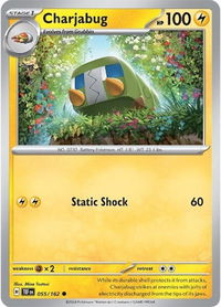 Charjabug - 055/162 - SV05: Temporal Forces (TEF) #055/162 - Common Pokémon Trading Card