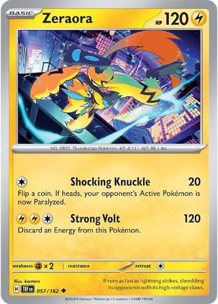 Zeraora - SV05: Temporal Forces Pokémon trading card