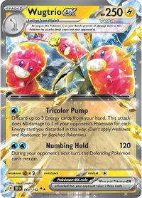Wugtrio ex - 060/162 - SV05: Temporal Forces (TEF) #060/162 - Double Rare Pokémon Trading Card