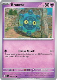 Bronzor - 068/162 - SV05: Temporal Forces (TEF) #068/162 - Common Pokémon Trading Card