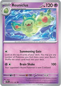 Reuniclus - 072/162 - SV05: Temporal Forces (TEF) #072/162 - Uncommon Pokémon Trading Card