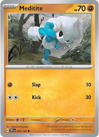 Meditite - SV05: Temporal Forces (TEF) #082/162 - Common Pokémon Trading Card