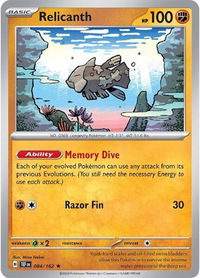 Relicanth - 084/162 - SV05: Temporal Forces (TEF) #084/162 - Rare Pokémon Trading Card