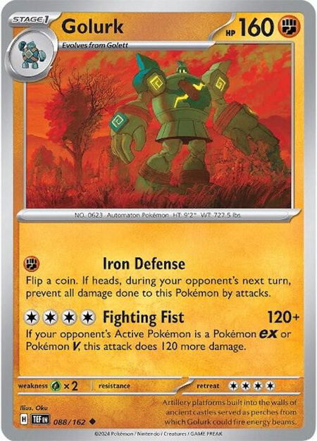 Golurk - SV05: Temporal Forces Pokémon trading card