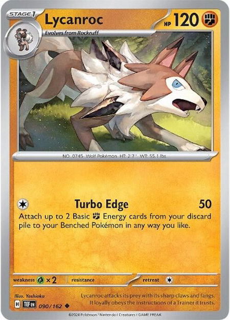 Lycanroc - SV05: Temporal Forces Pokémon trading card
