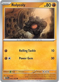 Rolycoly - SV05: Temporal Forces (TEF) #093/162 - Common Pokémon Trading Card