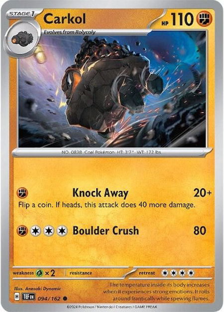 Carkol - SV05: Temporal Forces Pokémon trading card