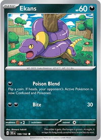 Ekans - SV05: Temporal Forces (TEF) #100/162 - Common Pokémon Trading Card