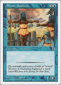 Straw Soldiers - Portal Three Kingdoms (PTK) #54 - Common Magic: The Gathering Trading Card