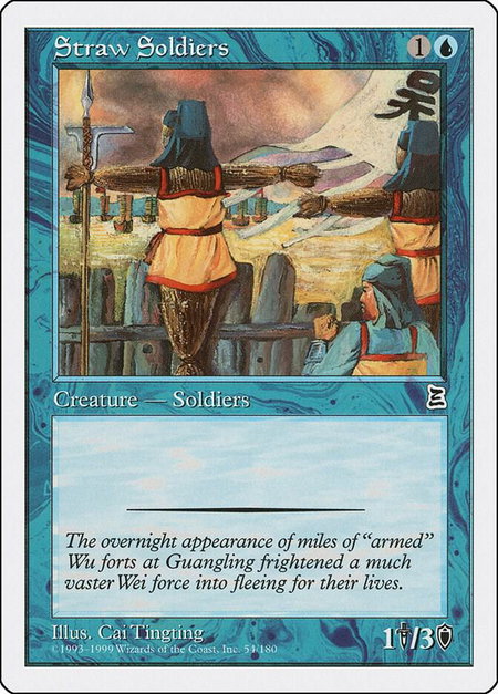 Straw Soldiers - Portal Three Kingdoms Magic: The Gathering trading card