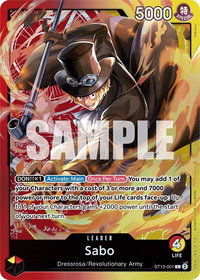 Sabo (001) - Ultra Deck: The Three Brothers (ST-13) #ST13-001 - Leader One Piece Trading Card