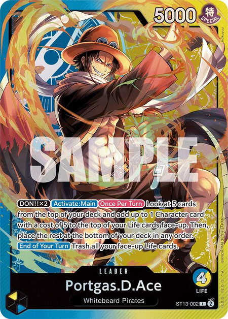 Portgas.D.Ace (002) - Ultra Deck: The Three Brothers One Piece trading card