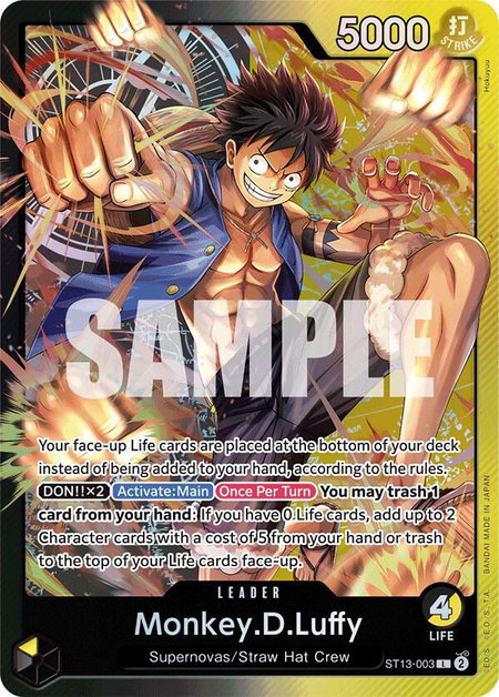 Monkey.D.Luffy (003) - Ultra Deck: The Three Brothers One Piece trading card