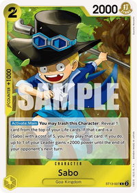 Sabo (007) - Ultra Deck: The Three Brothers (ST-13) #ST13-007 - Common One Piece Trading Card