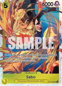 Sabo (008) - Ultra Deck: The Three Brothers (ST-13) #ST13-008 - Super Rare One Piece Trading Card