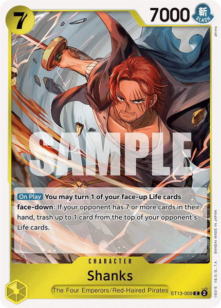 Shanks - Ultra Deck: The Three Brothers One Piece trading card