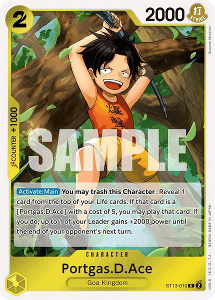 Portgas.D.Ace (010) - Ultra Deck: The Three Brothers One Piece trading card