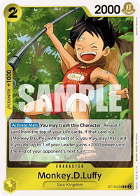 Monkey.D.Luffy (014) - Ultra Deck: The Three Brothers (ST-13) #ST13-014 - Common One Piece Trading Card