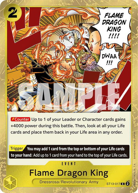Flame Dragon King - Ultra Deck: The Three Brothers One Piece trading card