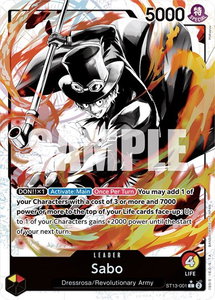 Sabo (001) (Parallel) - Ultra Deck: The Three Brothers (ST-13) #ST13-001 - Leader One Piece Trading Card