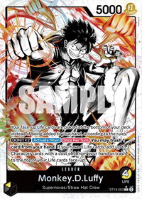Monkey.D.Luffy (003) (Parallel) - Ultra Deck: The Three Brothers (ST-13) #ST13-003 - Leader One Piece Trading Card