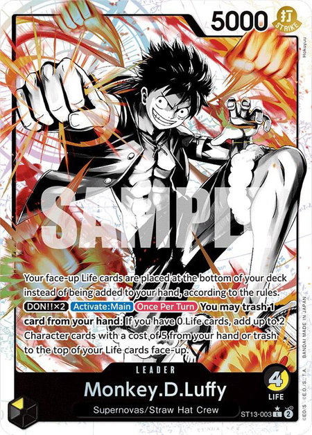 Monkey.D.Luffy (003) (Parallel) - Ultra Deck: The Three Brothers One Piece trading card