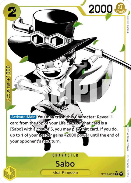 Sabo (007) (Parallel) - Ultra Deck: The Three Brothers One Piece trading card
