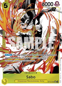 Sabo (008) (Parallel) - Ultra Deck: The Three Brothers (ST-13) #ST13-008 - Super Rare One Piece Trading Card