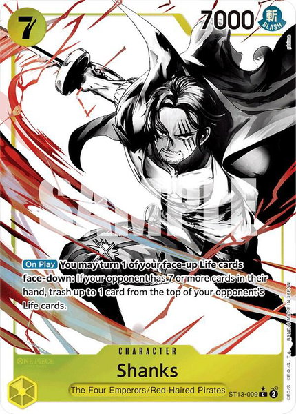 Shanks (Parallel) - Ultra Deck: The Three Brothers One Piece trading card