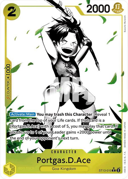 Portgas.D.Ace (010) (Parallel) - Ultra Deck: The Three Brothers One Piece trading card