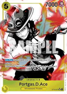 Portgas.D.Ace (011) (Parallel) - Ultra Deck: The Three Brothers (ST-13) #ST13-011 - Super Rare One Piece Trading Card
