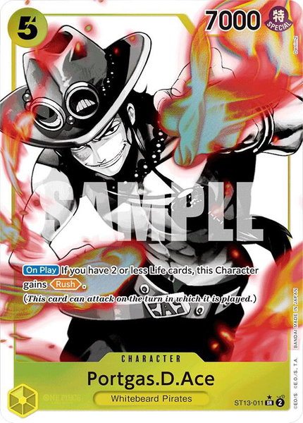 Portgas.D.Ace (011) (Parallel) - Ultra Deck: The Three Brothers One Piece trading card