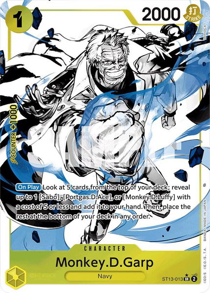 Monkey.D.Garp (Parallel) - Ultra Deck: The Three Brothers One Piece trading card