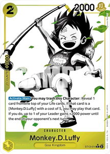Monkey.D.Luffy (014) (Parallel) - Ultra Deck: The Three Brothers (ST-13) #ST13-014 - Common One Piece Trading Card