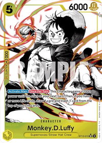 Monkey.D.Luffy (015) (Parallel) - Ultra Deck: The Three Brothers (ST-13) #ST13-015 - Super Rare One Piece Trading Card